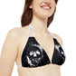 Skull Black Strappy Bikini Set