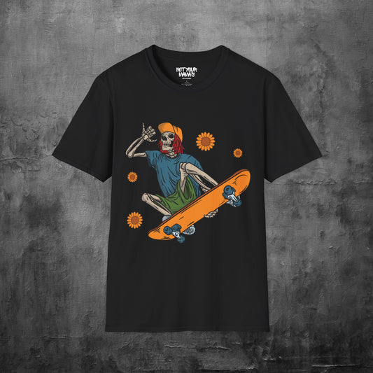 Skater Skull Sunflower T-Shirt