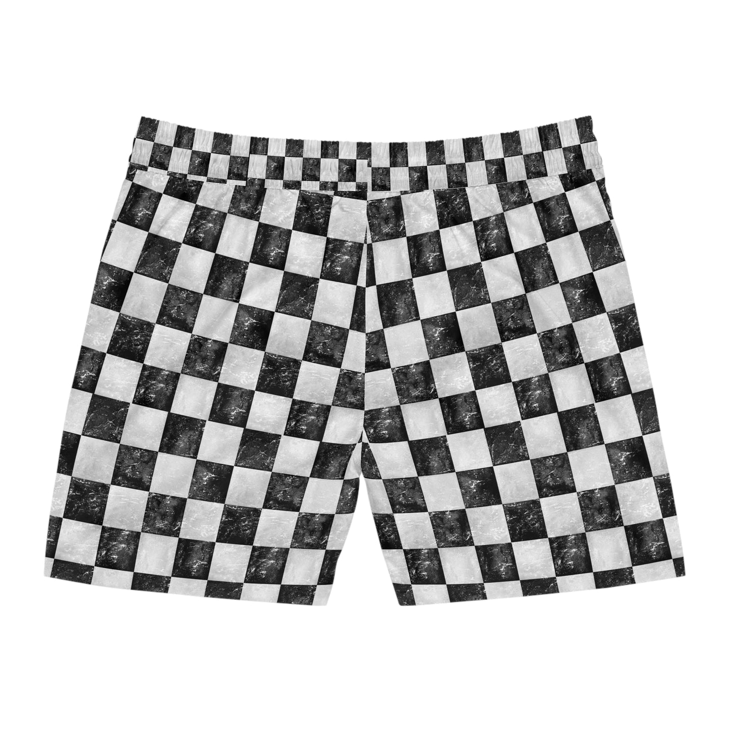 Washed Checkered Men's Swim Shorts