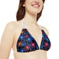 Neon Flowers Strappy Bikini Set