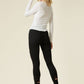 High Rise Distressed Skinny Jeans with a Raw Hem