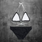 Skull Black Strappy Bikini Set