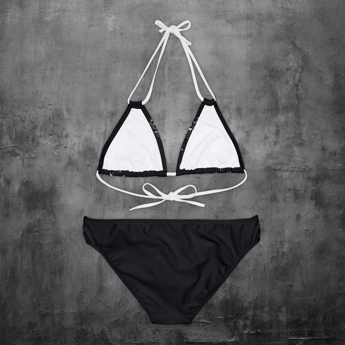 Skull Black Strappy Bikini Set