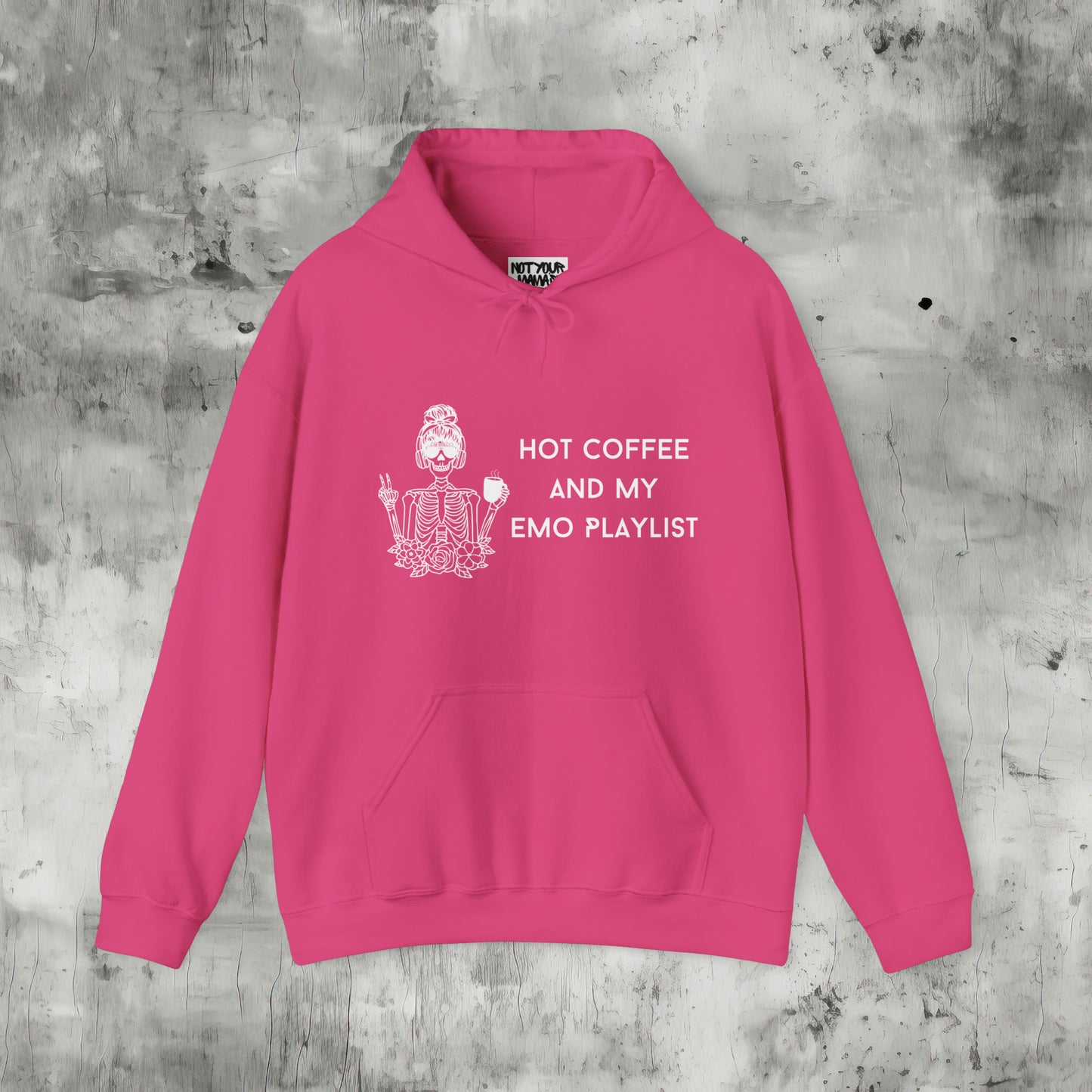 Hot Coffee and my Emo Playlist Hoodie