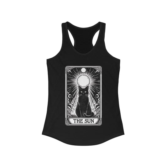 The Sun Tarot Black Cat Tank Top