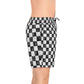 Washed Checkered Men's Swim Shorts