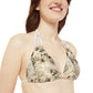 Beige Floral Strappy Bikini Set