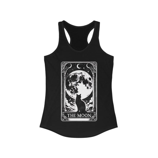 The Moon Tarot Black Cat Tank Top