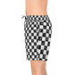 Washed Checkered Men's Swim Shorts