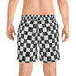 Washed Checkered Men's Swim Shorts