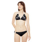 Skull Black Strappy Bikini Set