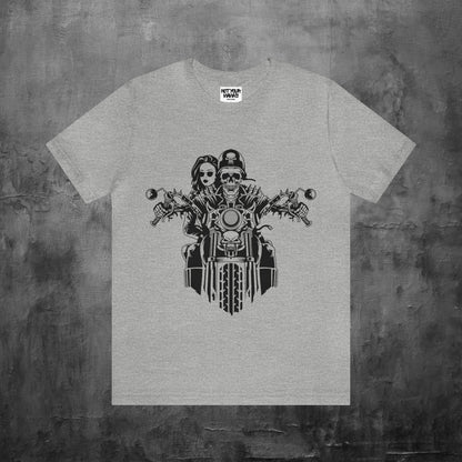 Skull Couple Motorcyle