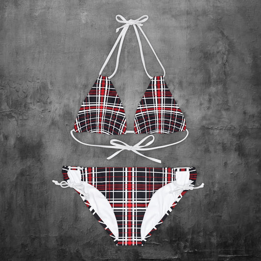 Emo Gothic Strappy Bikini Set