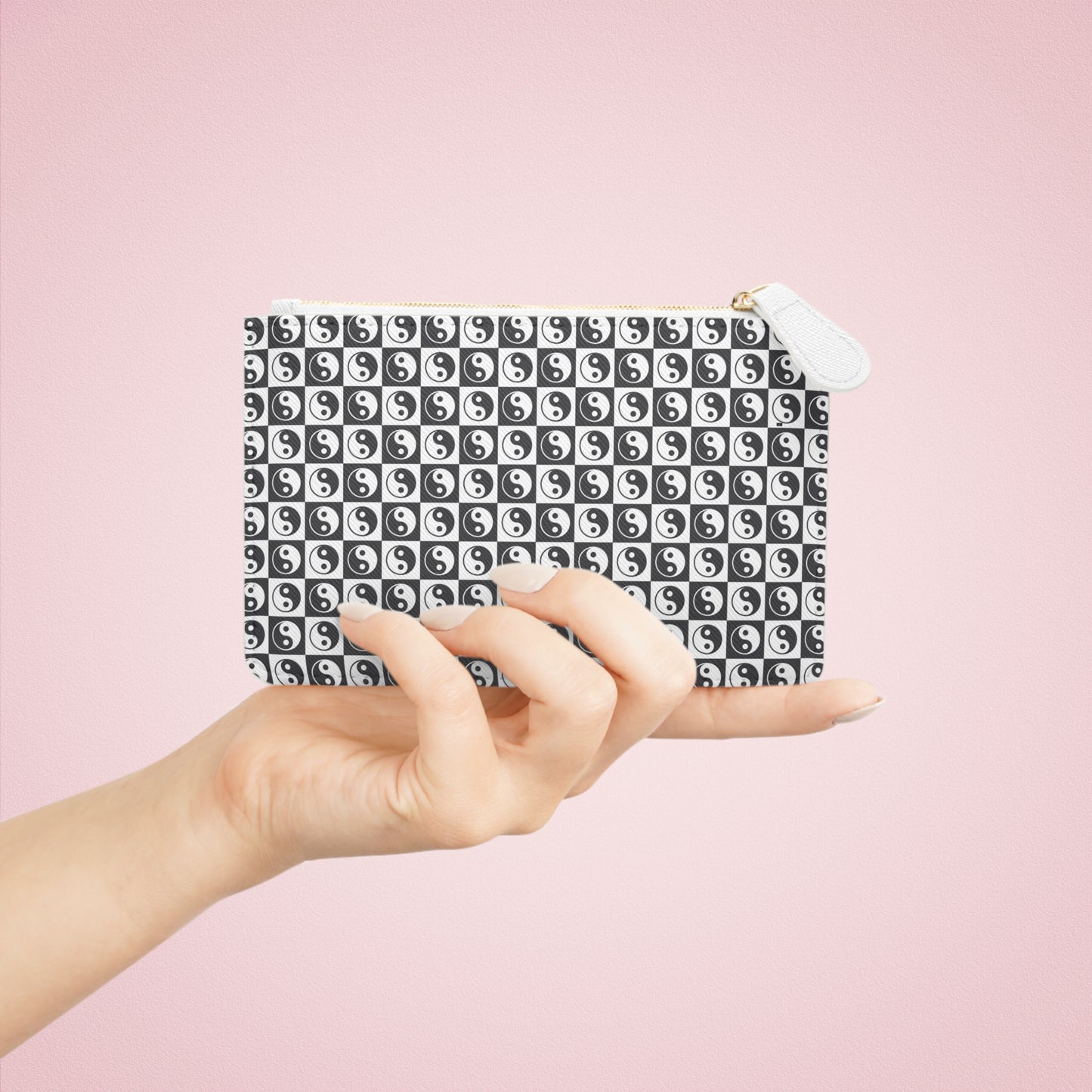 Yin Yang Checkered Mini Clutch Bag