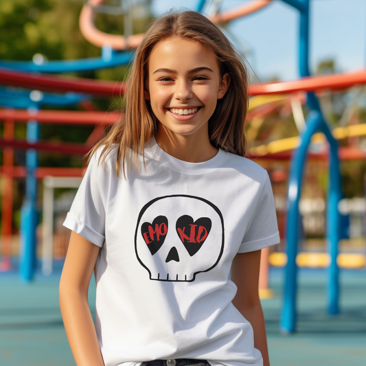 Emo Kid Skull Kid's T-shirt