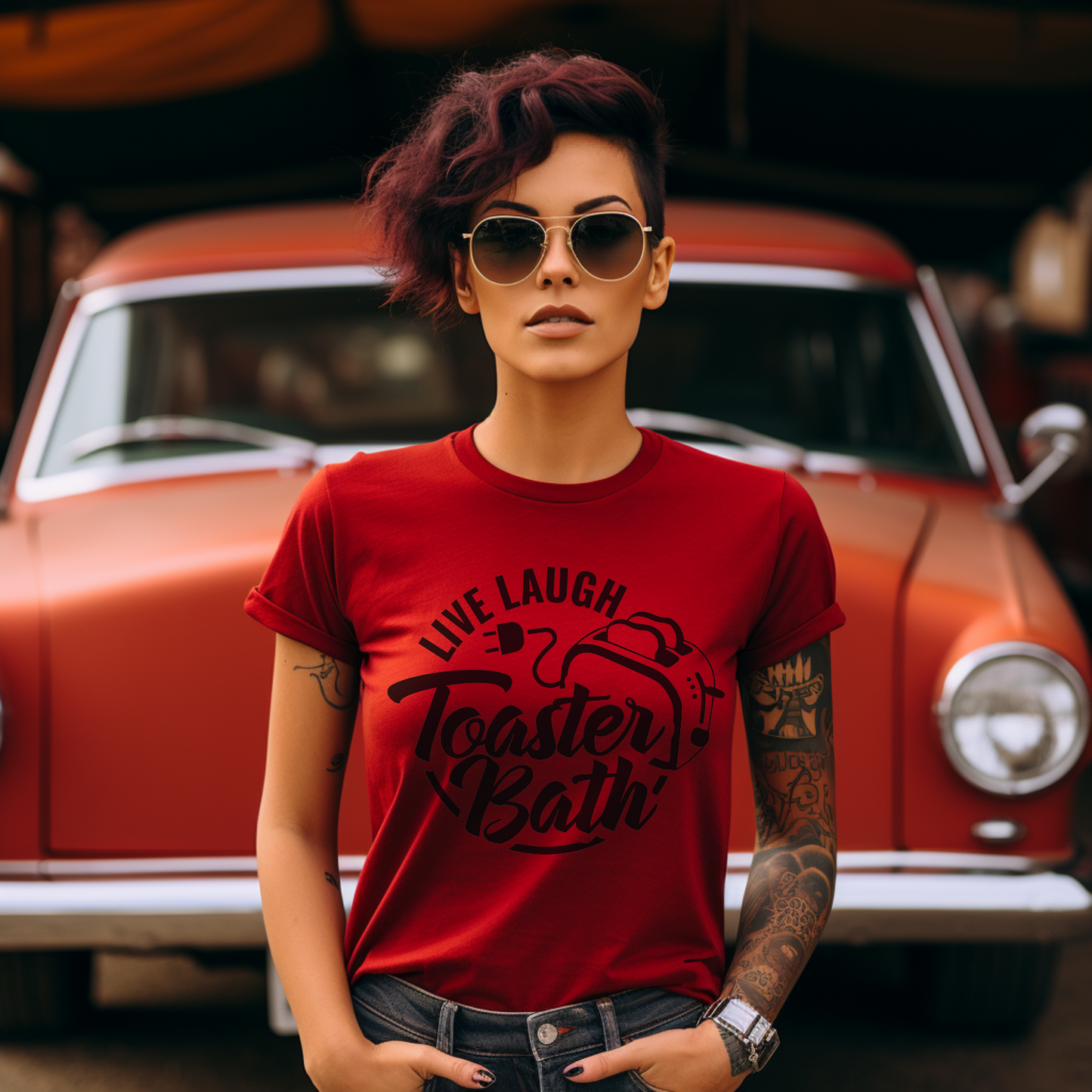 Live Laugh Toaster Bath T-Shirt