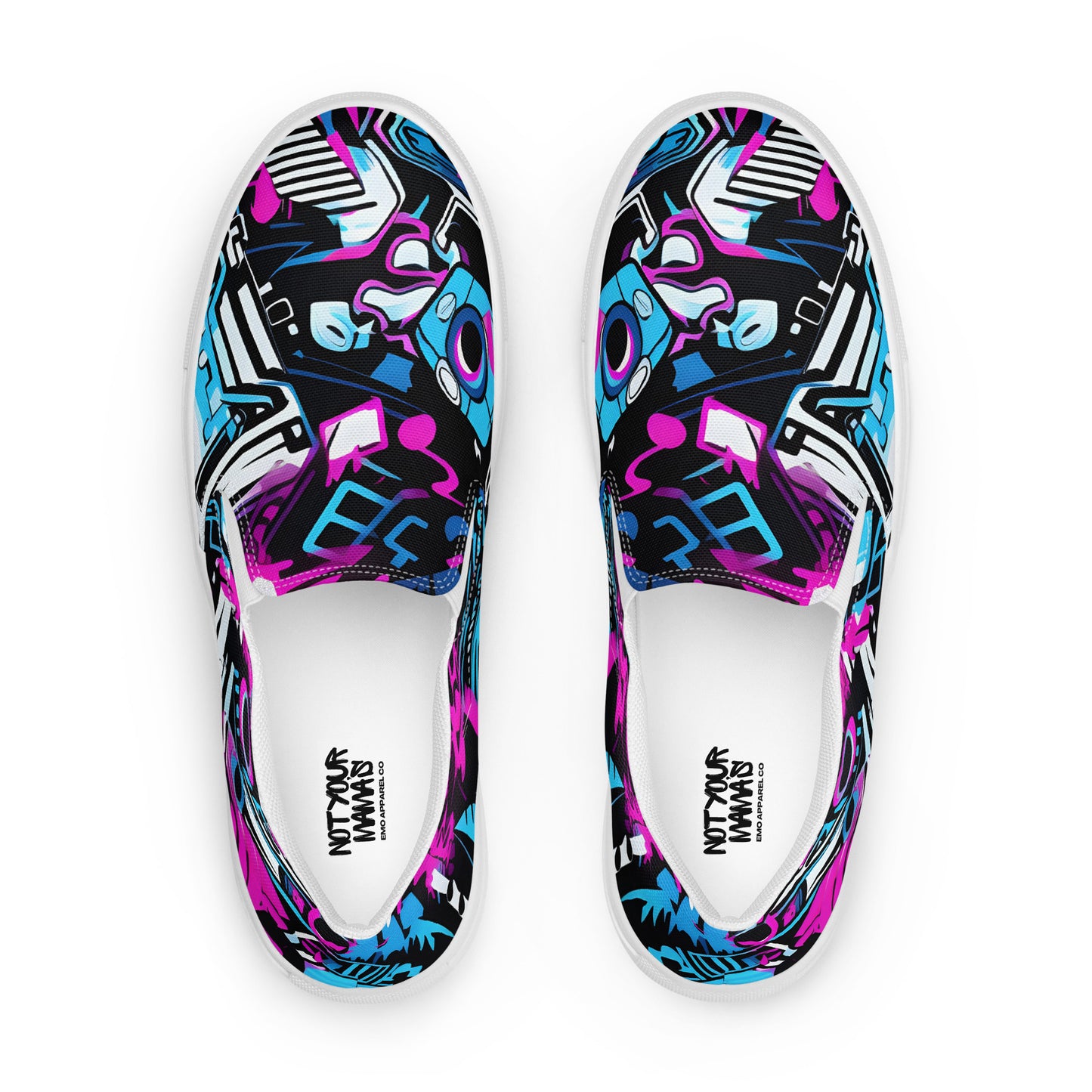 Abstract Movement Men’s slip-on canvas shoes