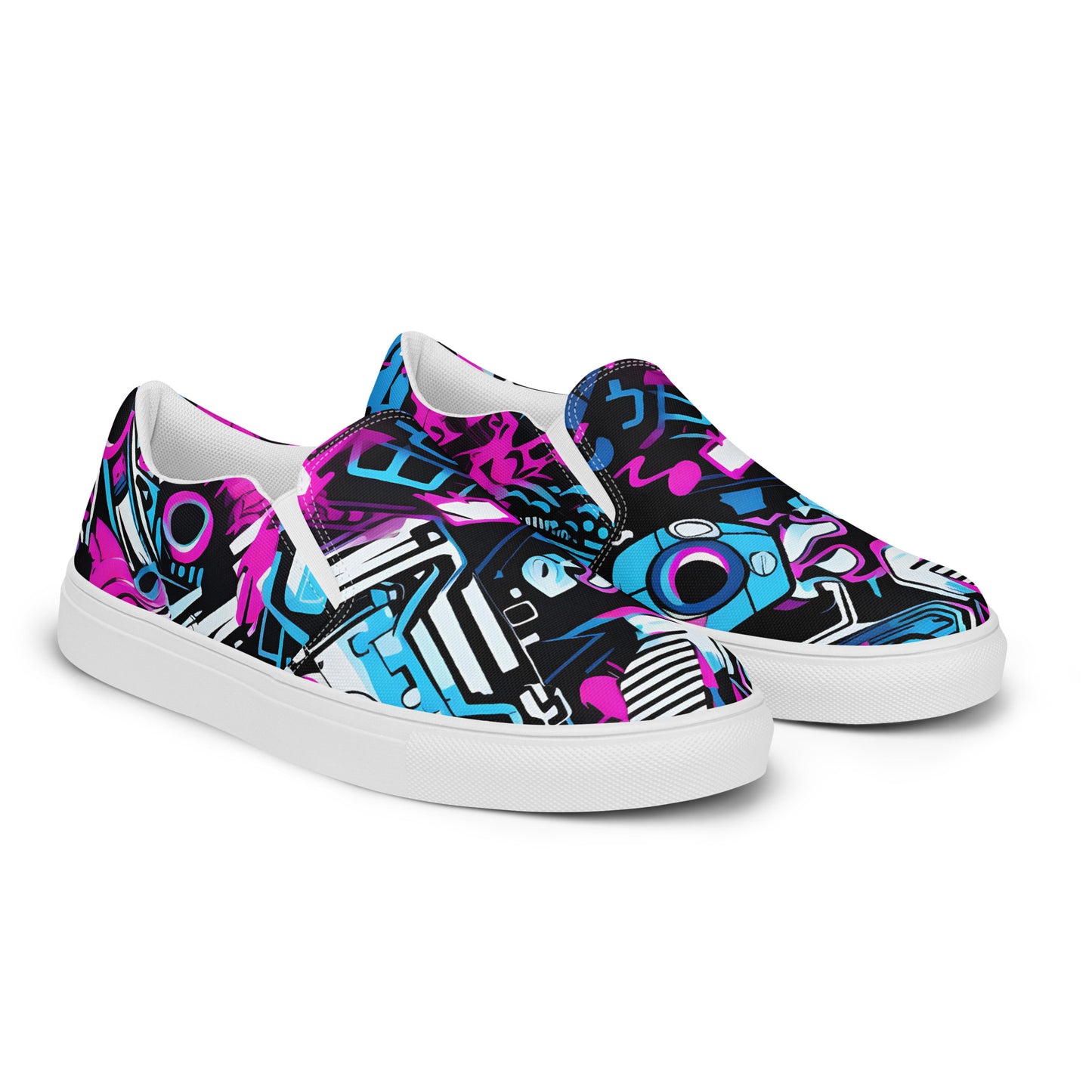 Abstract Movement Men’s slip-on canvas shoes