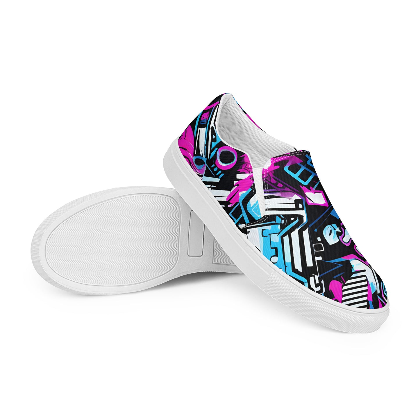 Abstract Movement Men’s slip-on canvas shoes