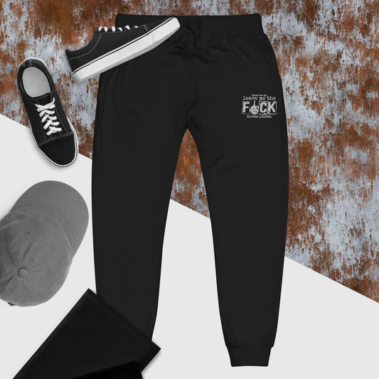 Leave Me the Fuck Alone Embroidered Fleece Sweatpants