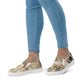 Beige Floral Women’s slip-on canvas shoes