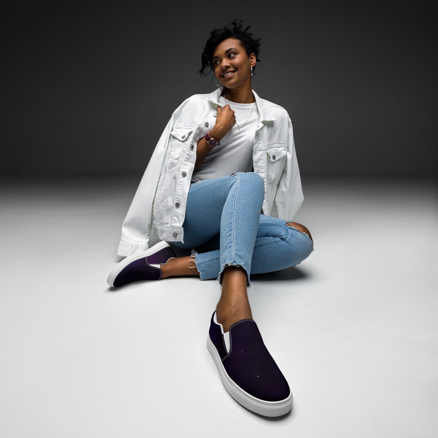 Celestial Chic Women’s slip-on canvas shoes