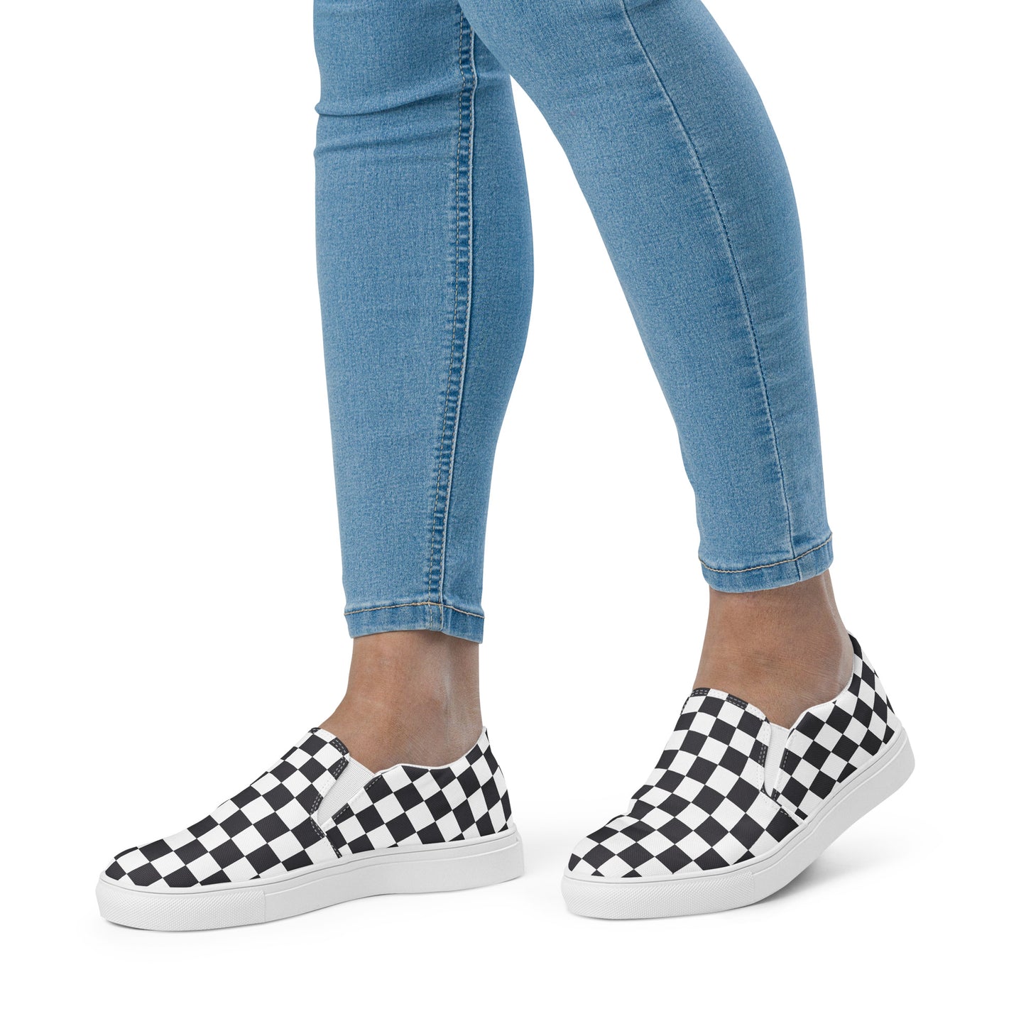Emo Checkered Women’s slip-on canvas shoes