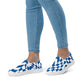 Blue Vibes Checkered Women’s slip-on canvas shoes