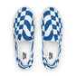 Blue Vibes Checkered Women’s slip-on canvas shoes