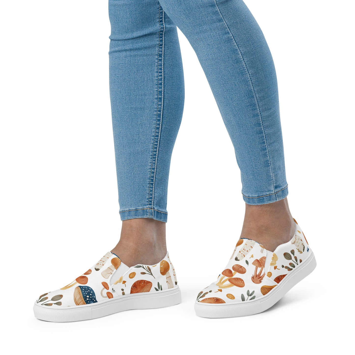 Mushroom Meadow Women’s slip-on canvas shoes