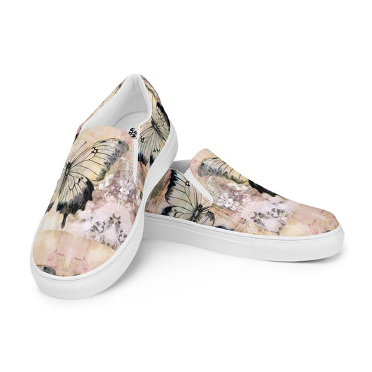 Butterfly Beauty Women’s slip-on canvas shoes
