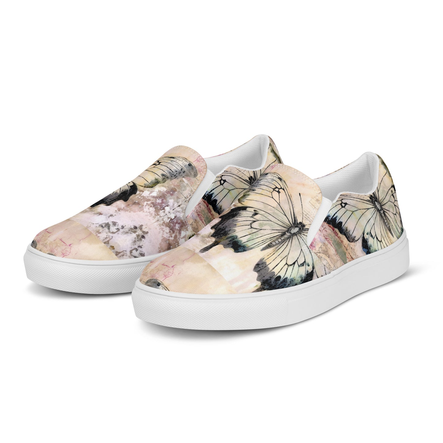 Butterfly Beauty Women’s slip-on canvas shoes