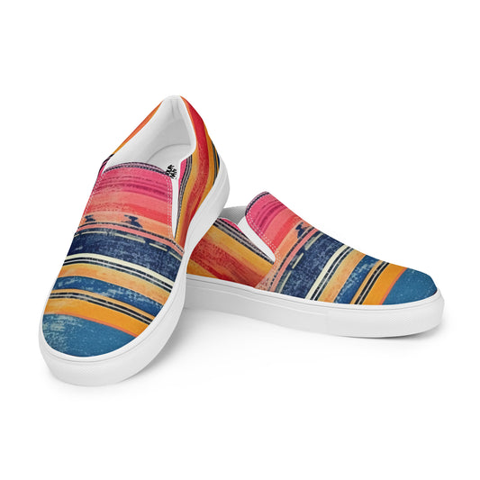 Casual Stripe Women’s slip-on canvas shoes