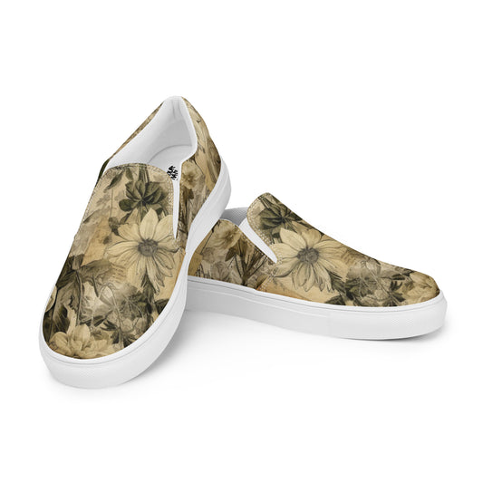 Vintage Floral Women’s slip-on canvas shoes