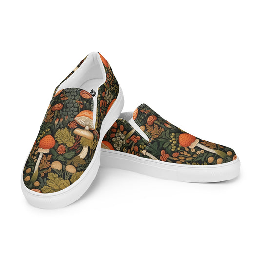 Mushroom Cottagecore  Women’s slip-on canvas shoes