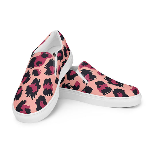 Pink  Leopard Women’s slip-on canvas shoes