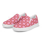 Checkered Flowers Women’s slip-on canvas shoes