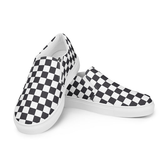 Emo Checkered Women’s slip-on canvas shoes