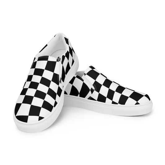 Black and White Vibes Women’s slip-on canvas shoes
