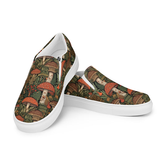 Mushroom Meadow Women’s slip-on canvas shoes
