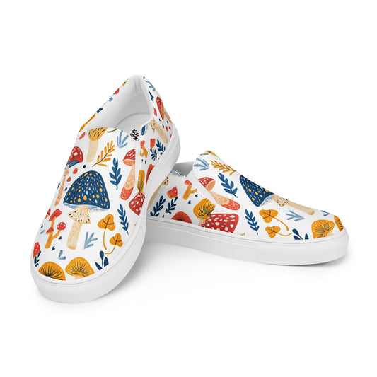Mushroom Happiness Women’s slip-on canvas shoes