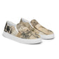 Beige Floral Women’s slip-on canvas shoes