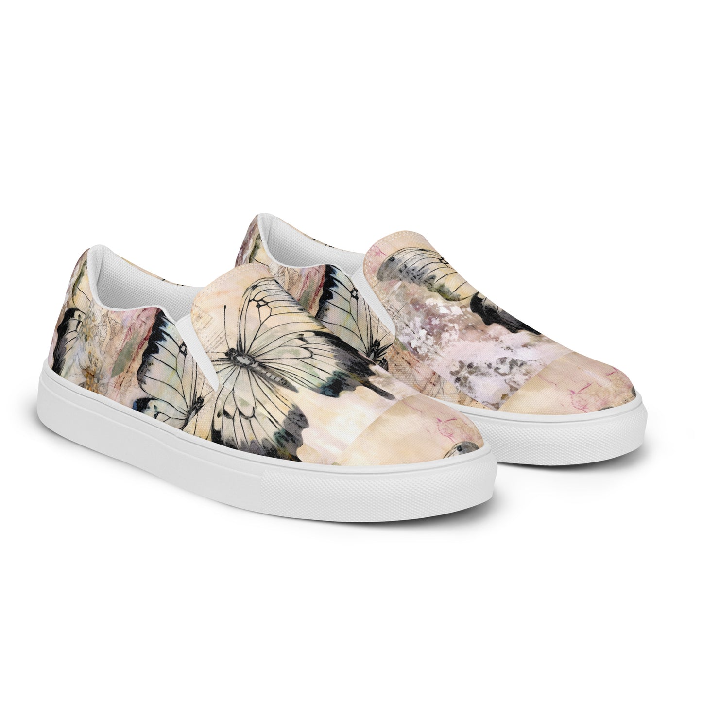 Butterfly Beauty Women’s slip-on canvas shoes