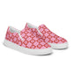 Checkered Flowers Women’s slip-on canvas shoes
