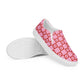 Checkered Flowers Women’s slip-on canvas shoes