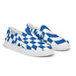 Blue Vibes Checkered Women’s slip-on canvas shoes