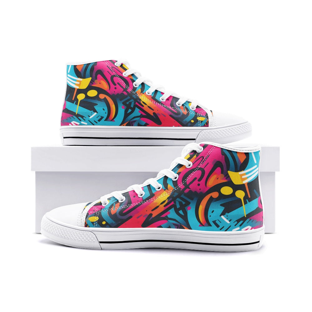 Brooklyn Graffiti Unisex High Top Shoes
