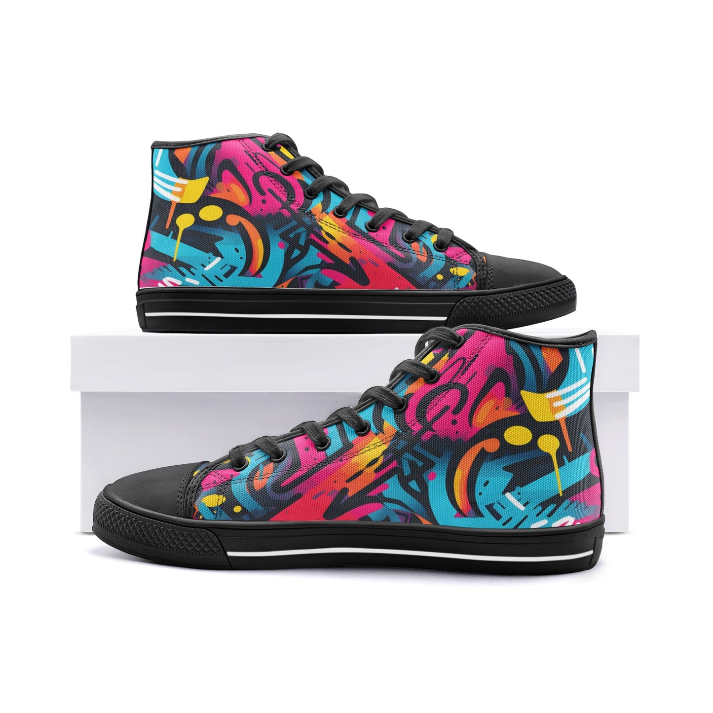 Brooklyn Graffiti Unisex High Top Shoes
