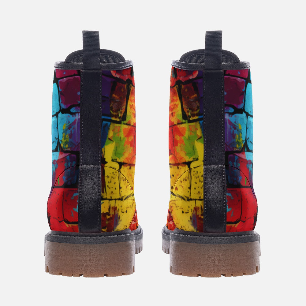 Brick Leather Lightweight Combat Boots